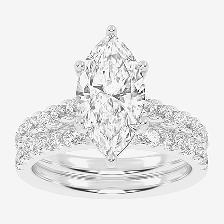 Womens 4 CT. T.W. Natural White Diamond 10K Gold Oval Halo