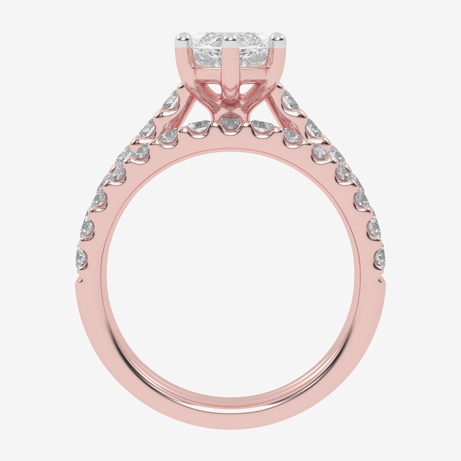 Signature By Modern Bride (G-H / Vs2-Si1) Womens 3 CT. T.W. Lab Grown White Diamond 14K Gold Marquise Side Stone Bridal Set