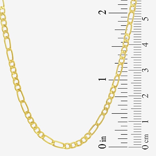 Made in Italy Unisex Adult 10K Gold 20 Inch Figaro Chain Necklace