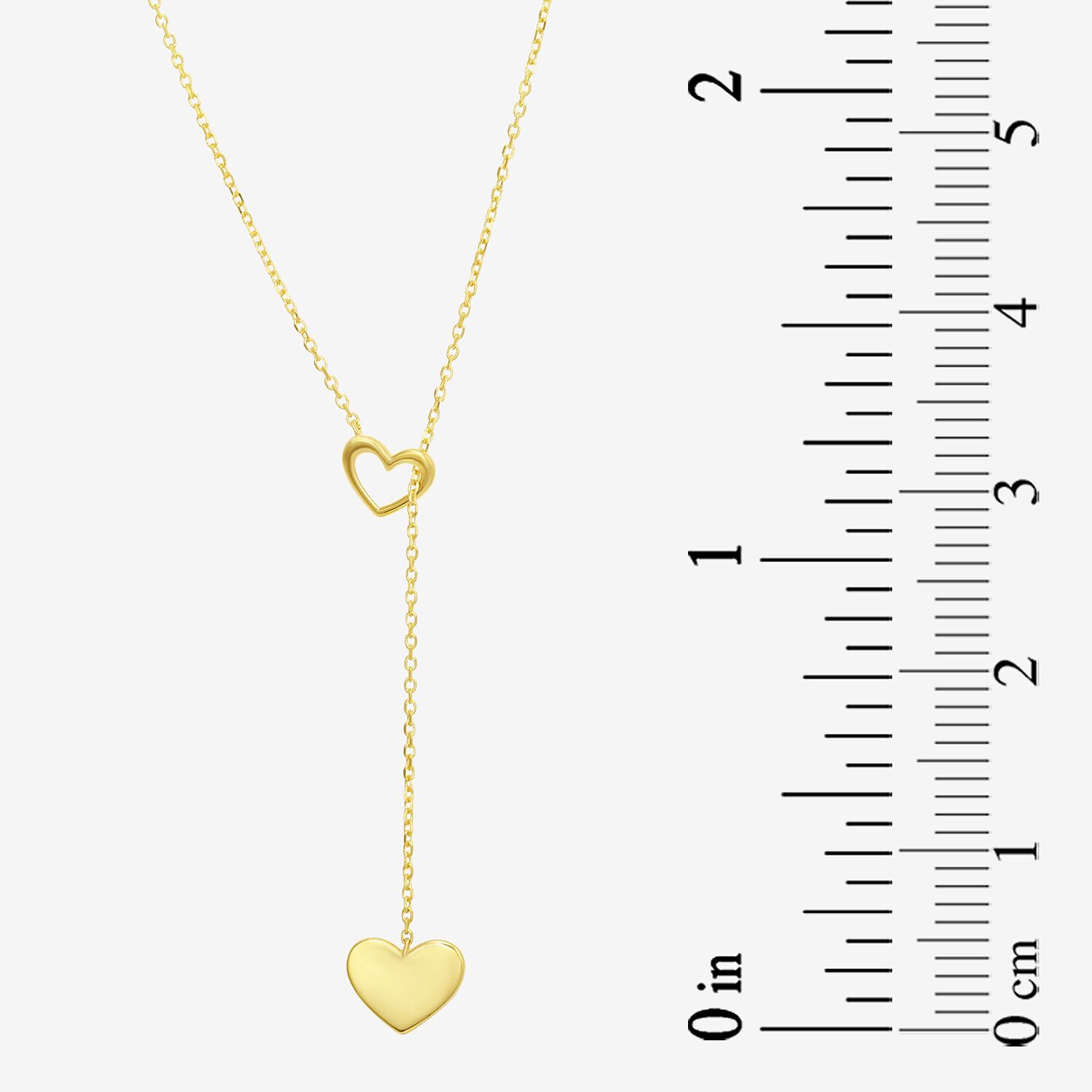 Womens 10K Gold 18 Inch Y Necklace