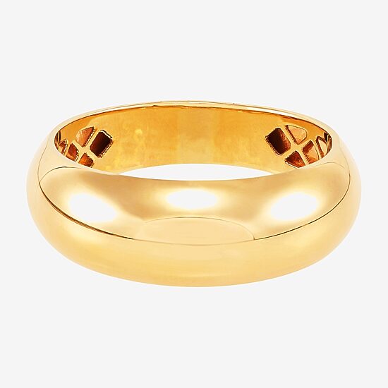 Womens 4MM 14K Gold Round Band