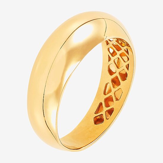 Womens 4MM 14K Gold Round Band