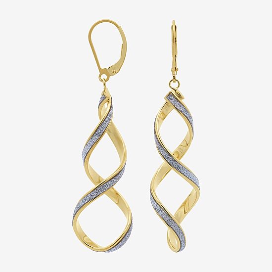 Made in Italy Womens 14K Gold Drop Earrings
