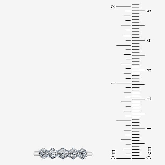 Diamond Blossom (H-I / I1) Womens 2MM 1/4 CT. T.W. Lab Grown White Diamond Sterling Silver Band