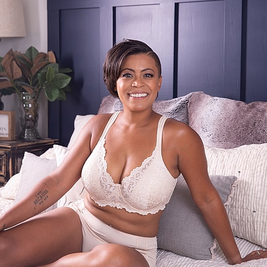 Leading Lady® Scalloped Lace Underwire Full Figure Bra- 5044