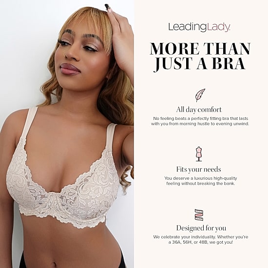 Leading Lady® Scalloped Lace Underwire Full Figure Bra- 5044