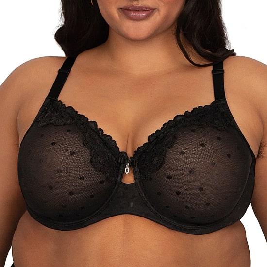 Curvy Couture Sheer Whisper Full Coverage Unlined Underwire Bra- 1368