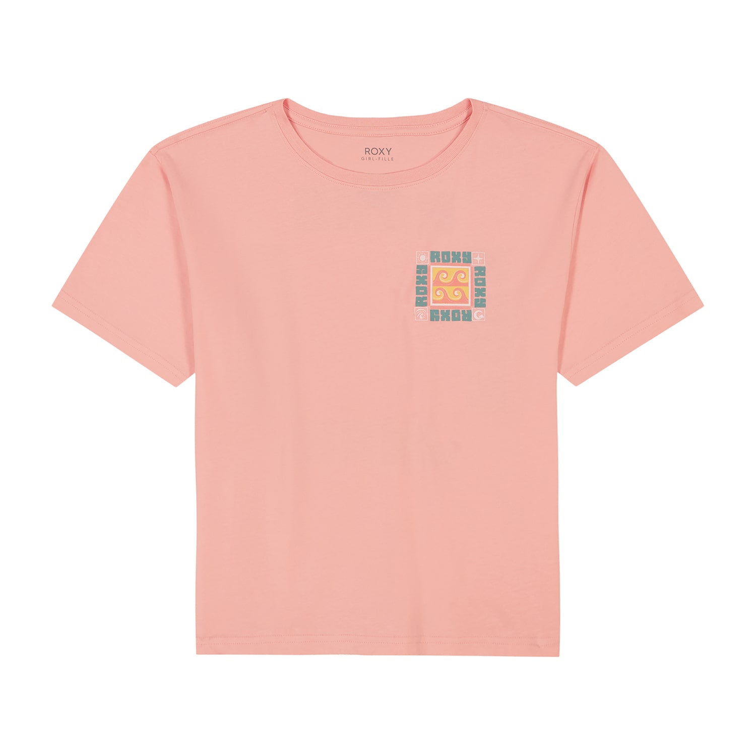 Roxy Big Kid Girls Crew Neck Short Sleeve Oversized Graphic T-Shirt