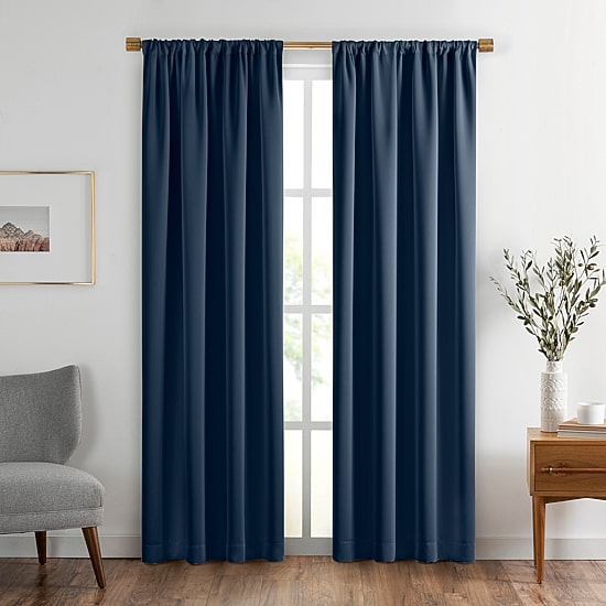 Threadmade Vanderbilt Rod Pocket Energy Saving Blackout Single Curtain Panel