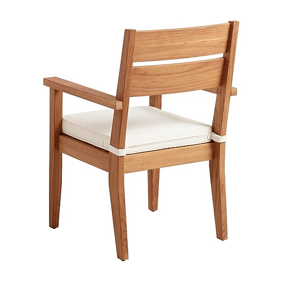 Carlbach Outdoor Teak Dining Armchair with Cushion