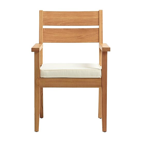 Carlbach Outdoor Teak Dining Armchair with Cushion