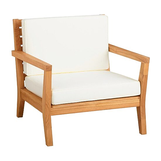 Carlbach Outdoor Teak Armchair with Cushions