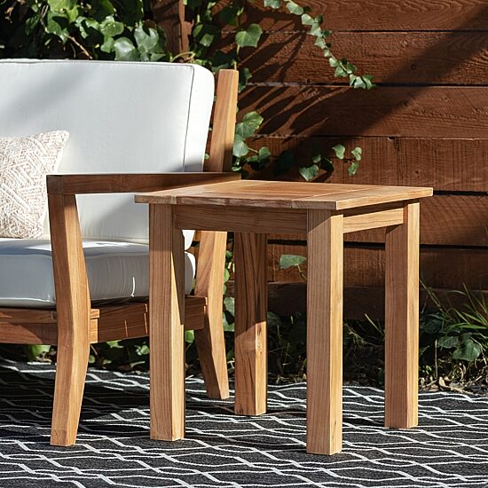 Carlbach Outdoor Teak 22" Side Table