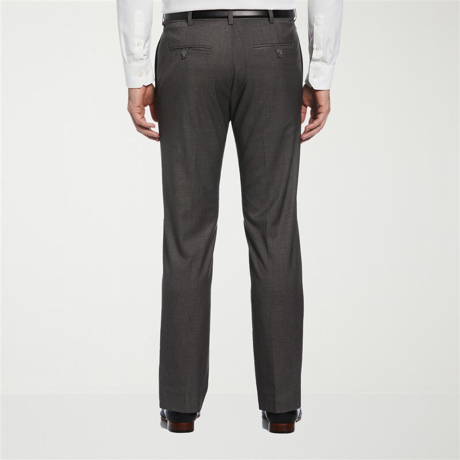 Savane Premium Stretch Expandable Waist Mens Straight Fit Dress Flat Front Pant