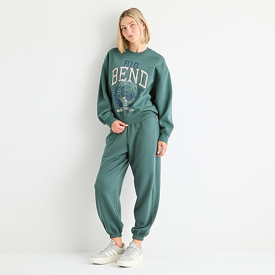 Arizona Oversized Womens Juniors Crew Neck Long Sleeve Sweatshirt