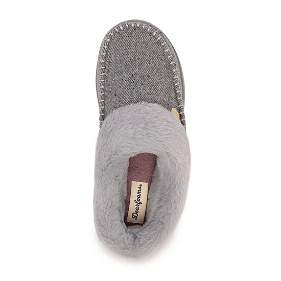 Dearfoams Nyla Moc Toe Womens Memory Foam Clog Slippers