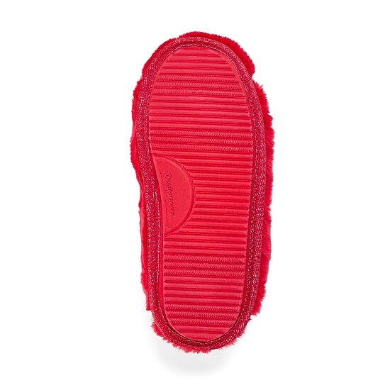 Dearfoams Holiday Fur Shaped Tab Womens Memory Foam Clog Slippers
