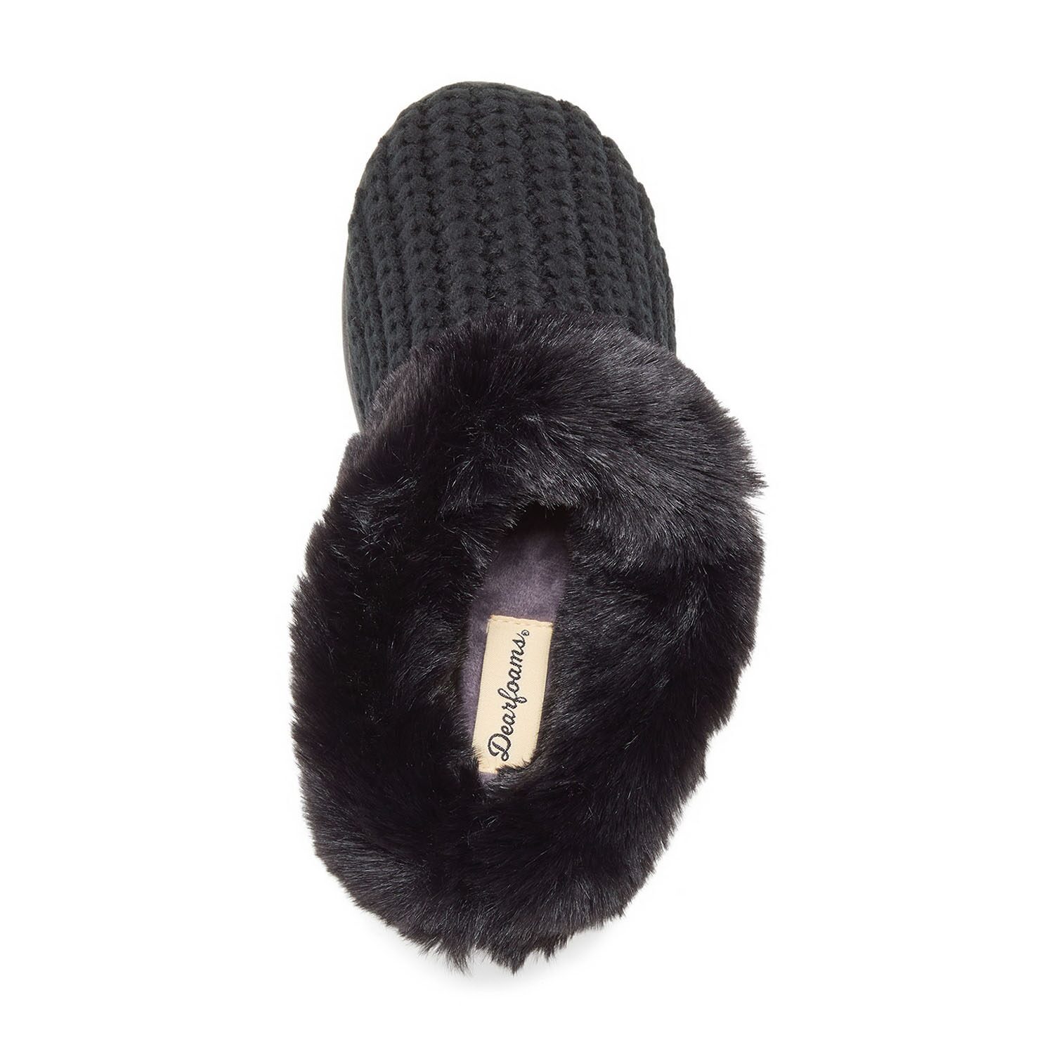 Dearfoams Hannah Knit Womens Memory Foam Clog Slippers