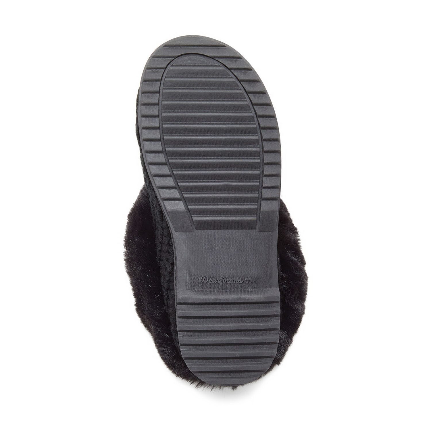 Dearfoams Hannah Knit Womens Memory Foam Clog Slippers