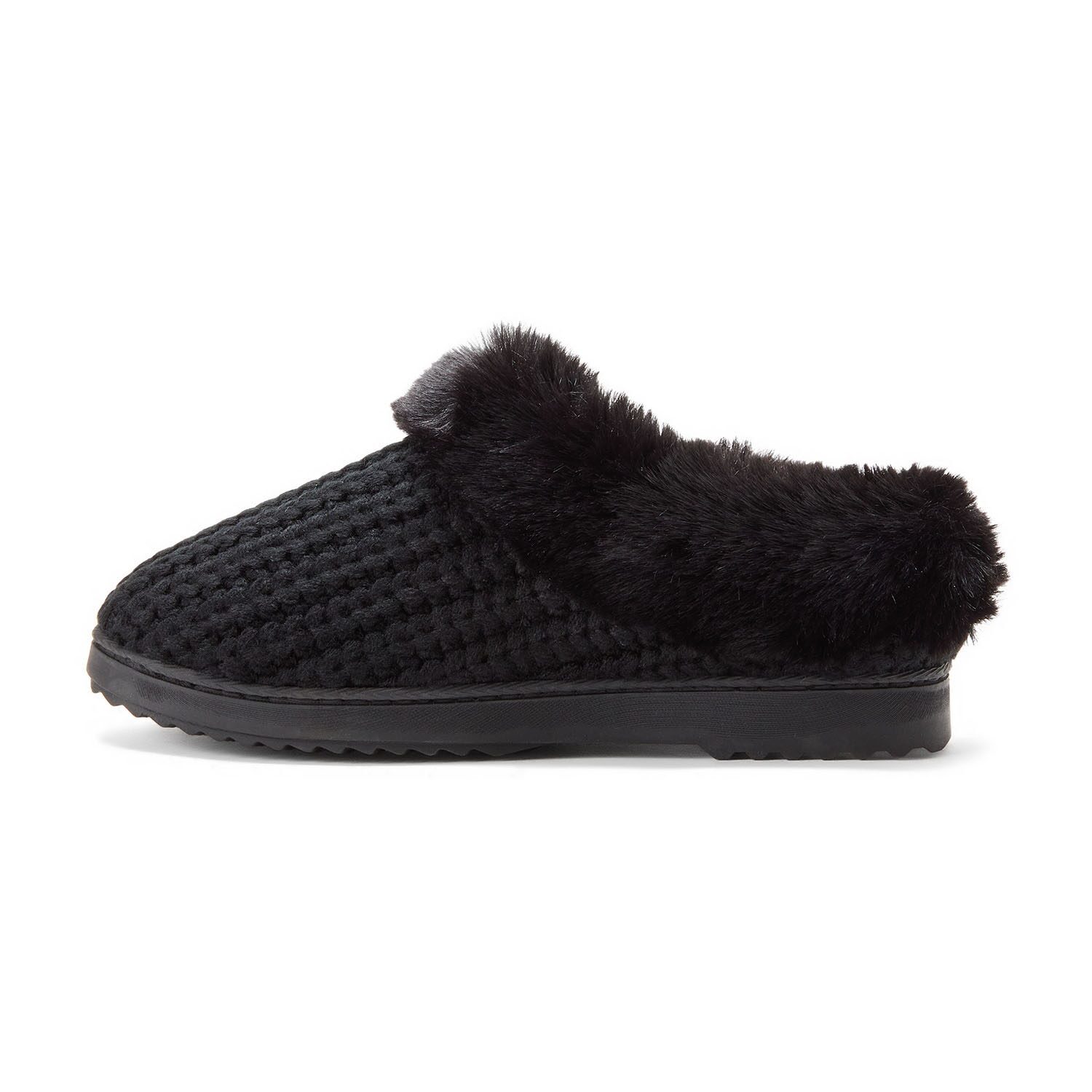 Dearfoams Hannah Knit Womens Memory Foam Clog Slippers