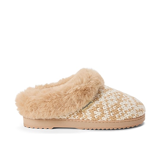 Dearfoams Hannah Knit Womens Memory Foam Clog Slippers