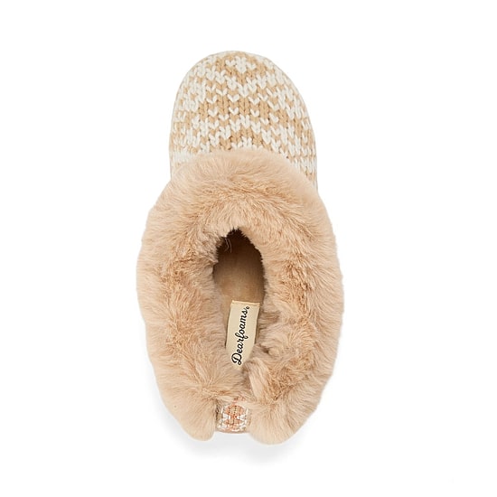 Dearfoams Hannah Knit Womens Memory Foam Clog Slippers