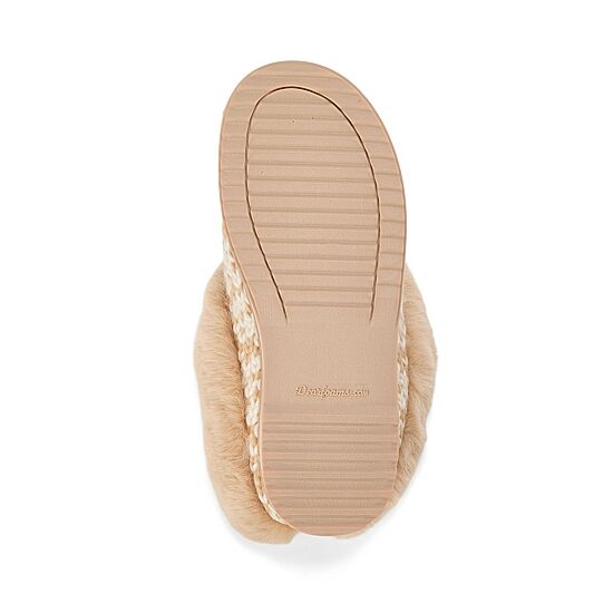Dearfoams Hannah Knit Womens Memory Foam Clog Slippers