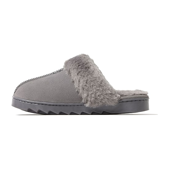 Dearfoams Helena Genuine Suede With Prayer Seam Womens Moccasin Slippers