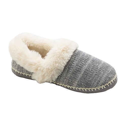 Cuddl Duds Twist Bootie Womens Memory Foam Bootie Slippers In Gray