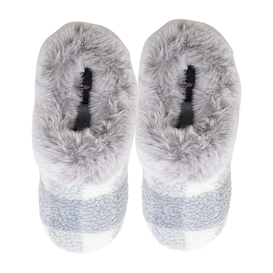 Cuddl Duds Buffalo Faux Womens Memory Foam Clog Slippers