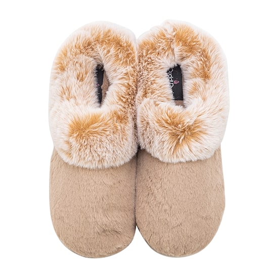 Cuddl Duds Faux Fur Womens Memory Foam Clog Slippers