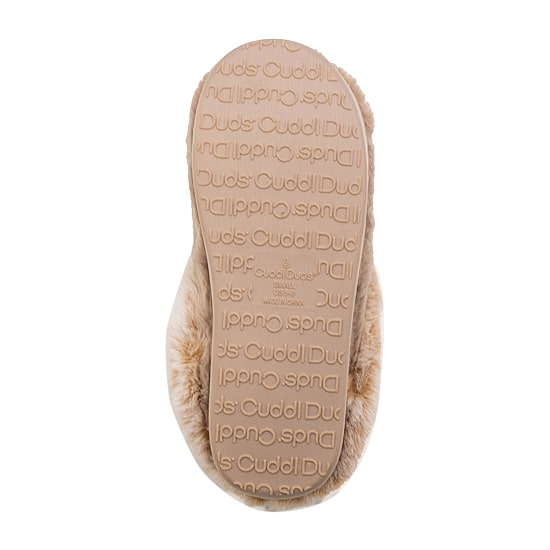 Cuddl Duds Faux Fur Womens Memory Foam Clog Slippers