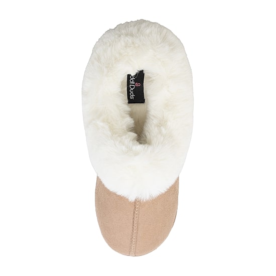 Cuddl Duds Faux Fur Womens Memory Foam Clog Slippers