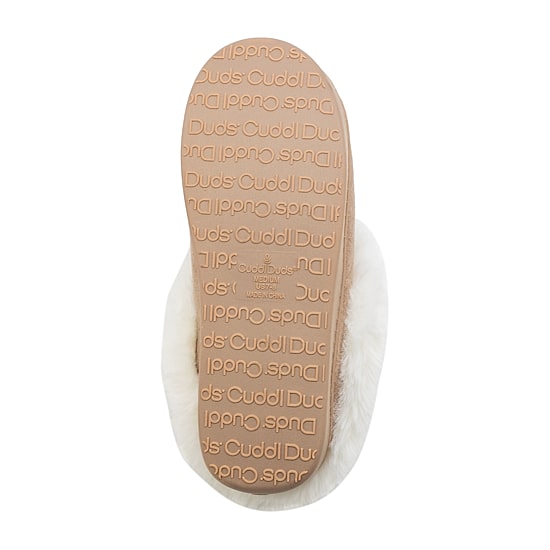 Cuddl Duds Faux Fur Womens Memory Foam Clog Slippers