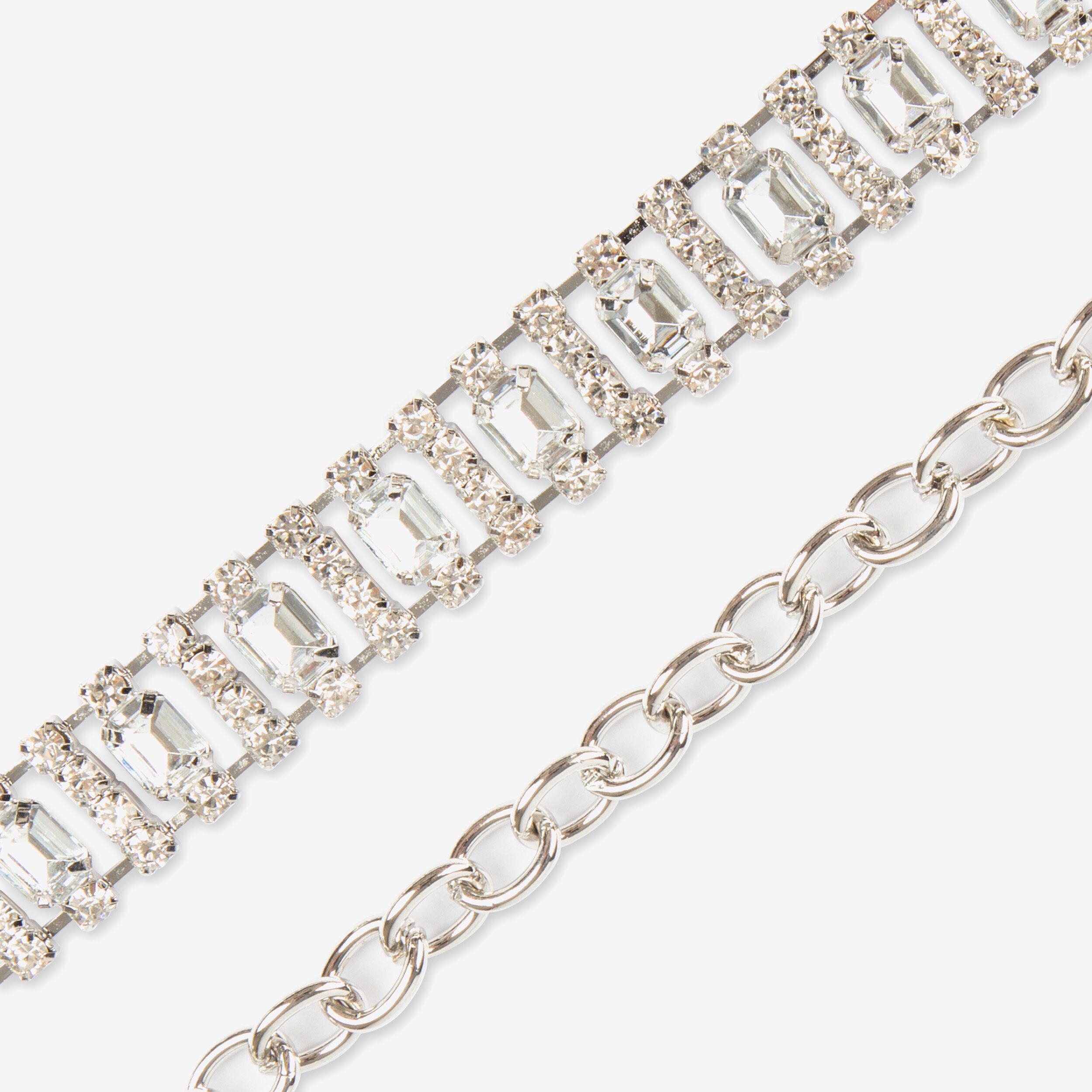 JS Jessica Simpson Diamond Chain Womens Belt