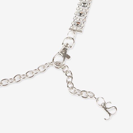 JS Jessica Simpson Diamond Chain Womens Belt