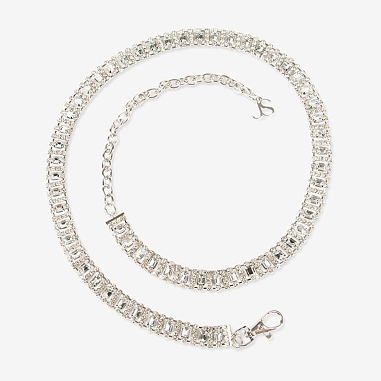 JS Jessica Simpson Diamond Chain Womens Belt