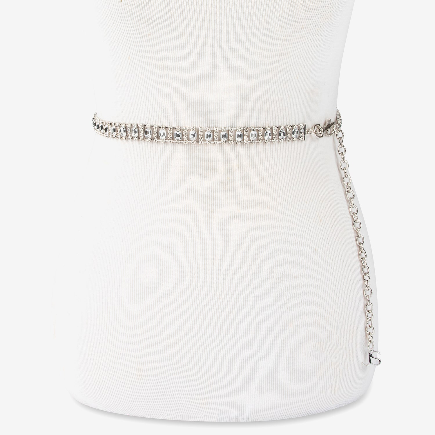 JS Jessica Simpson Diamond Chain Womens Belt