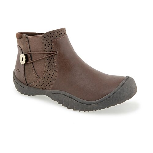 Jbu Womens Jemma Flat Heel Booties In Brown