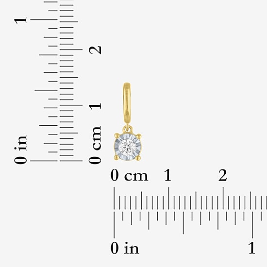 Charmed by Diamond Addiction (G-H / Si2- I1) Womens 1/10 CT. T.W. Lab Grown White Diamond 14K Gold Over Silver Pendant