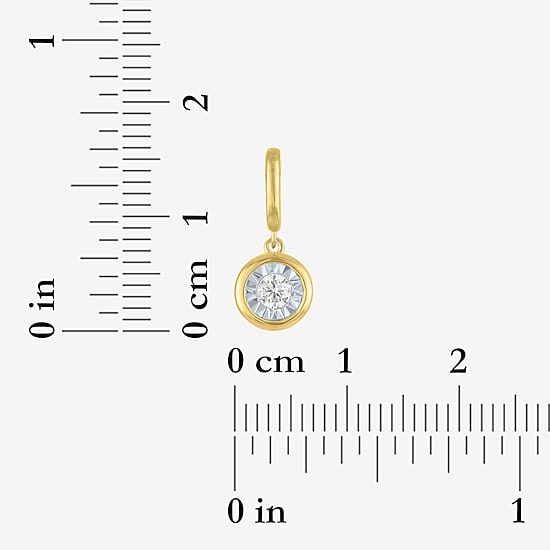 Charmed by Diamond Addiction (G-H / Si2- I1) Womens 1/10 CT. T.W. Lab Grown White Diamond 14K Gold Over Silver Pendant