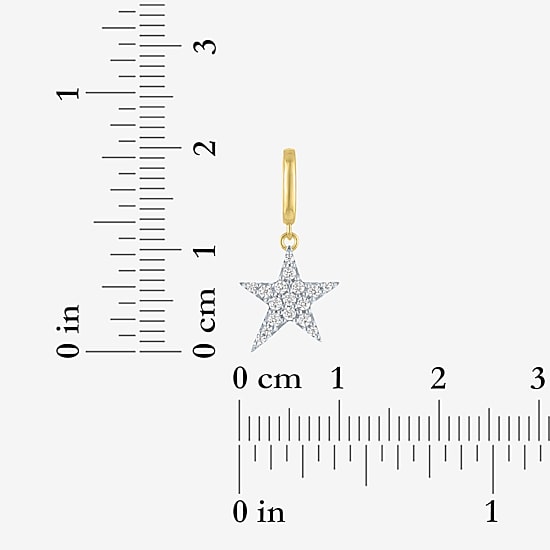 Charmed by Diamond Addiction 1/10 CT. T.W. Star (G-H / Si2- I1) White Diamond 14K Gold Over Silver Star Charm