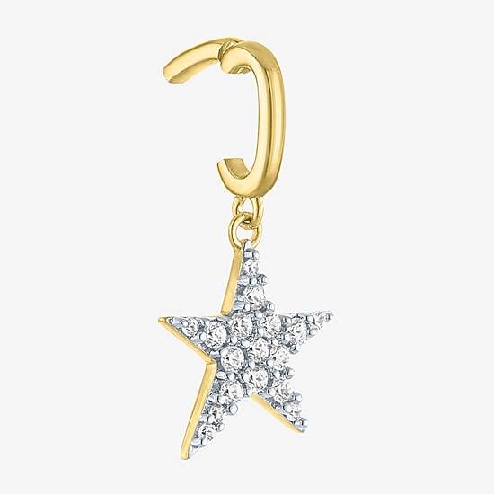 Charmed by Diamond Addiction 1/10 CT. T.W. Star (G-H / Si2- I1) White Diamond 14K Gold Over Silver Star Charm
