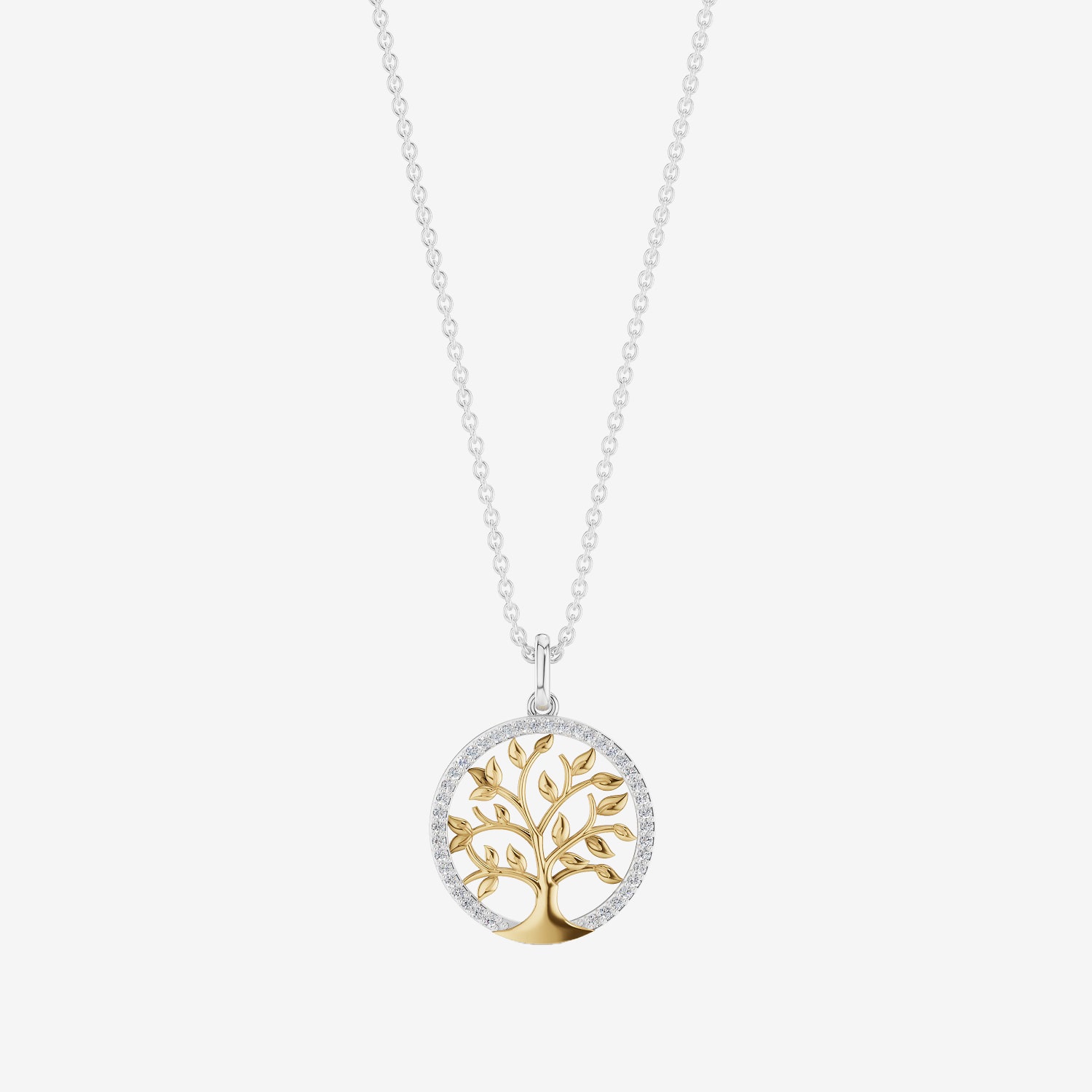 Womens 1/6 CT. T.W. Natural White Diamond 14K Gold Over Silver 18 Inch Pendant Necklace