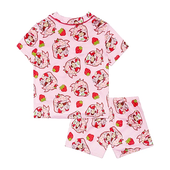 Little & Big Kid Girls Strawberry Shortcake V-Neck Short Sleeve 2-pc. Pajama Set