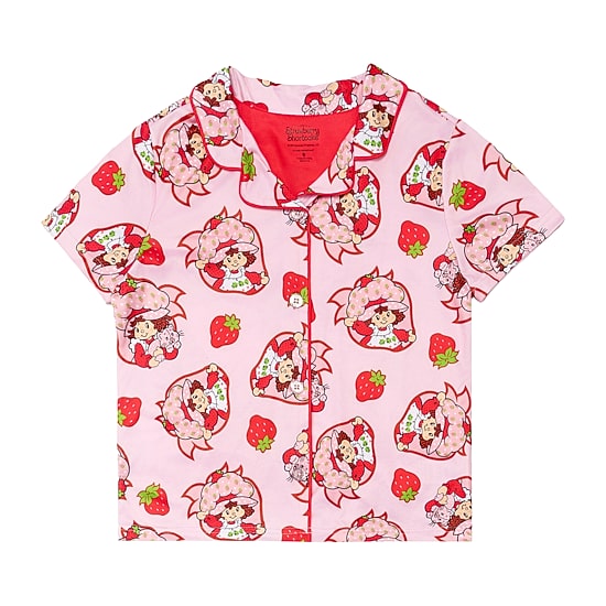 Little & Big Kid Girls Strawberry Shortcake V-Neck Short Sleeve 2-pc. Pajama Set