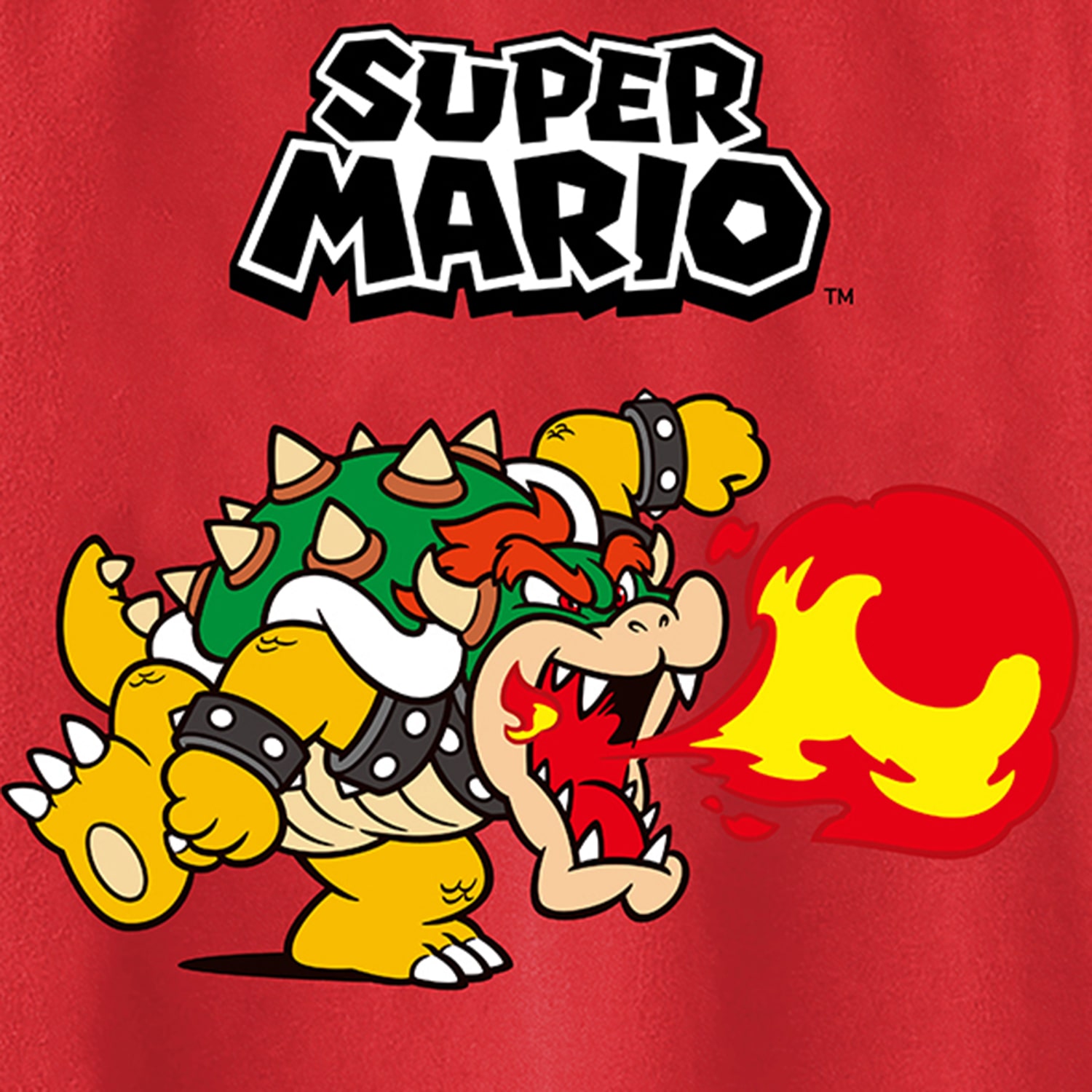 Little & Big Kid Boys Crew Neck Long Sleeve Regular Fit Super Mario Bowser Graphic T-Shirt