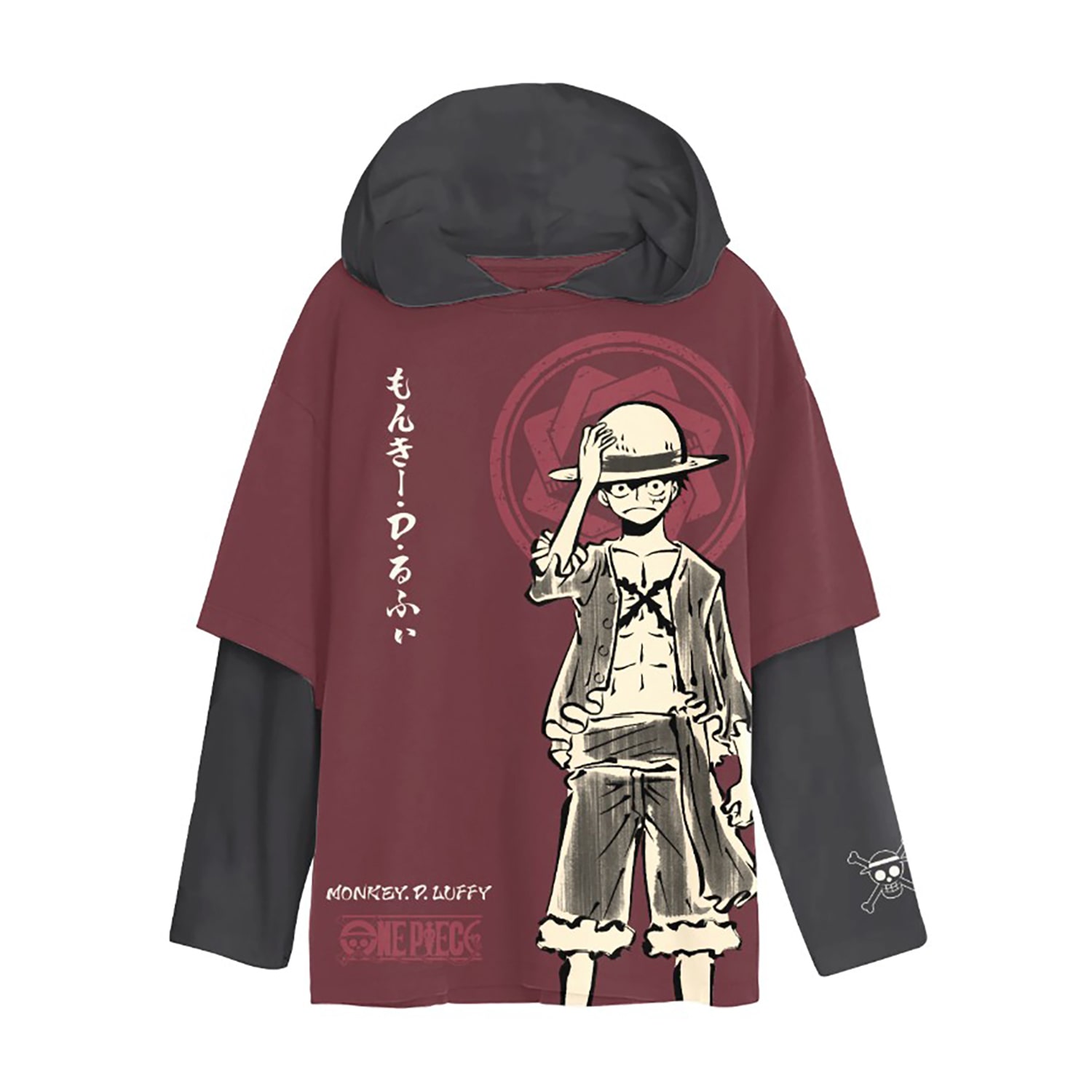 One Piece Little & Big Kid Boys Hooded Long Sleeve Regular Fit Graphic T-Shirt