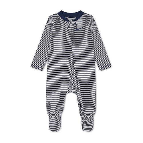 Nike Baby Boy or Girl Viscose Striped Footed Coverall - Navy