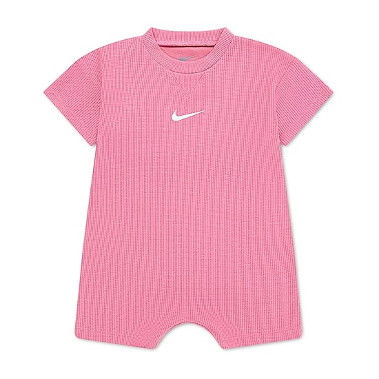 Nike Baby Girls Short Sleeve Striped Romper